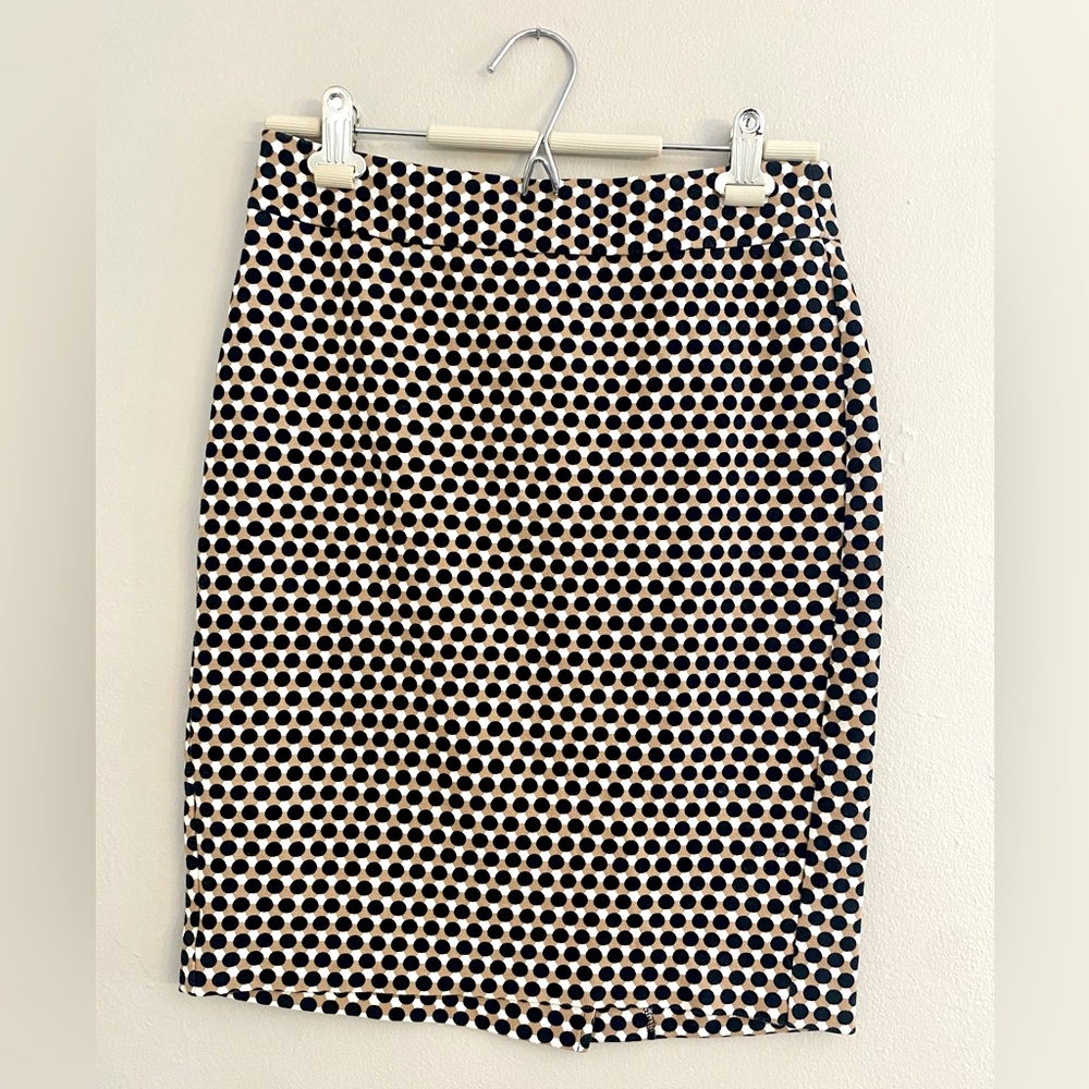 Tan and Black Polka Dot Skirt